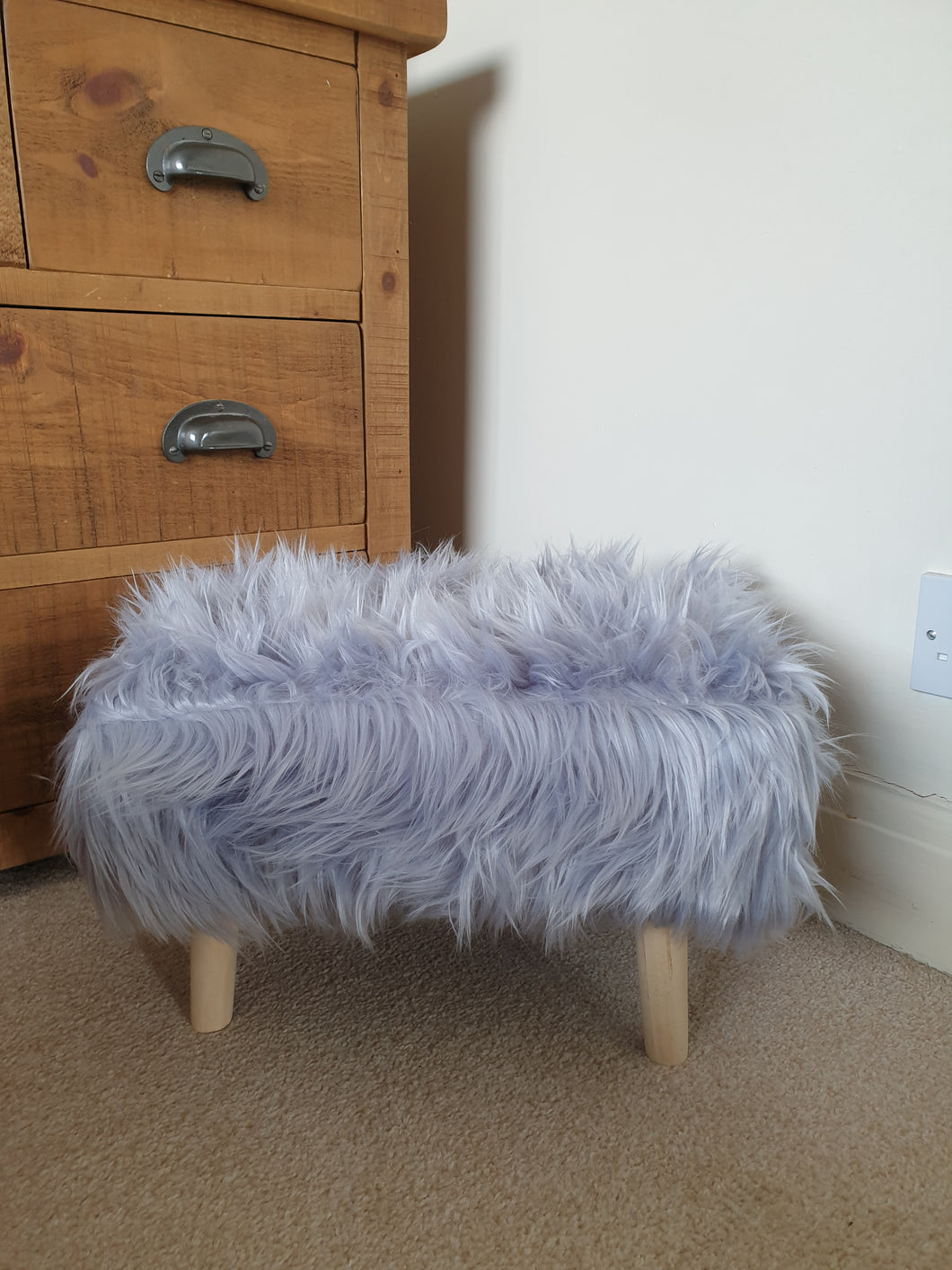 Faux fur Foot Stool