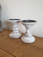 Wooden Candlestick (light finish)