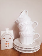 White Heart Cup & Saucer