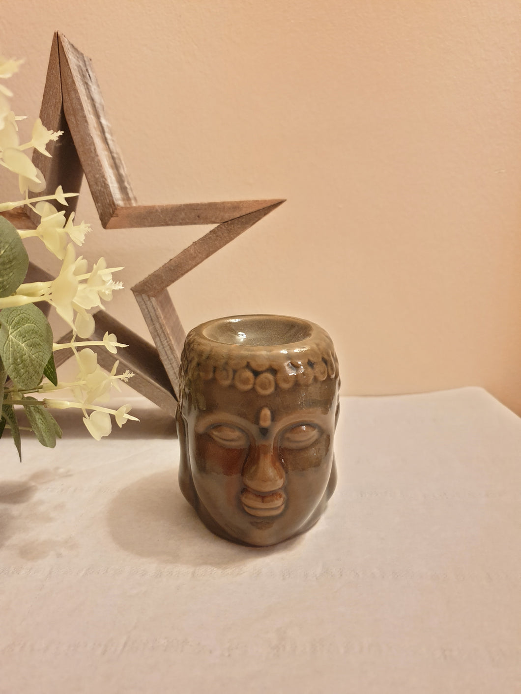 Buddha Head Oli Burner rustic