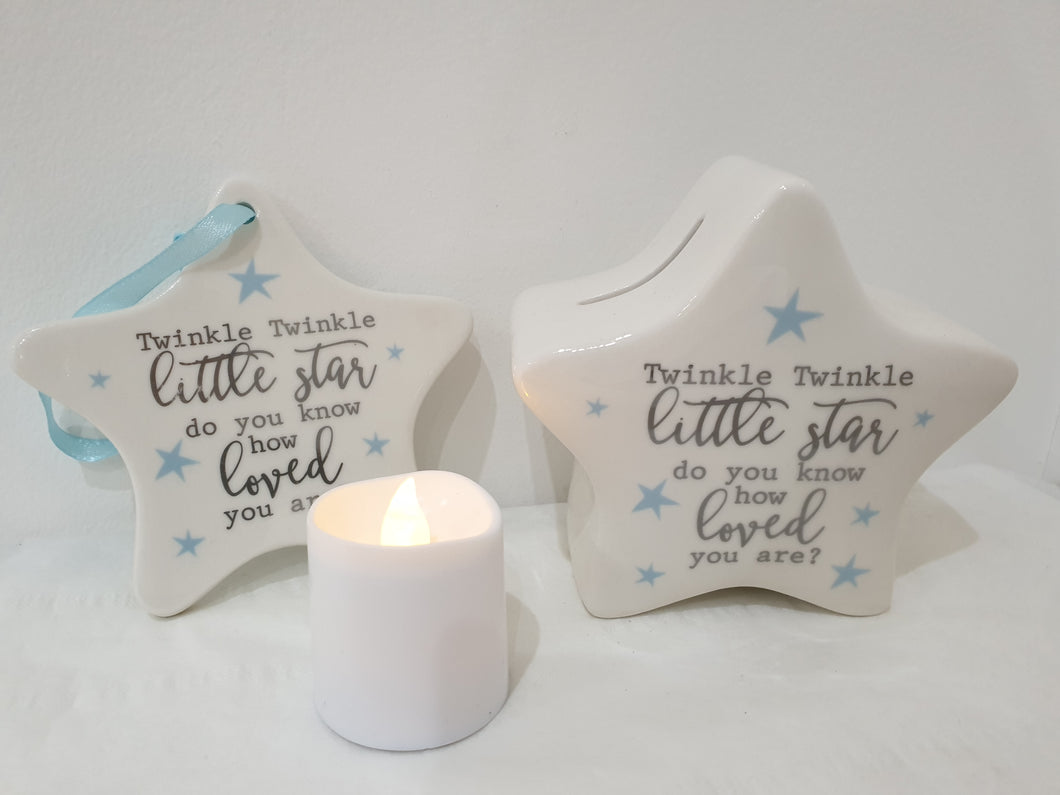 Twinkle Twinkle money box & plaque