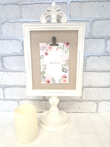 Ornate frame on stand
