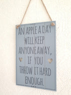 An Apple a Day Plaque