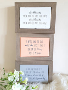 Wine / Friends Plaque