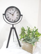 Vintage Tripod Clock in Black