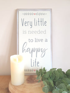 Happy life Plaque