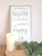 Happy life Plaque