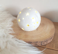 LED Ceramic White Star Ball