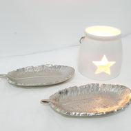 Silver Feather Shape Trinklet dish