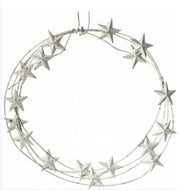 White Washed Metal Star Wreath