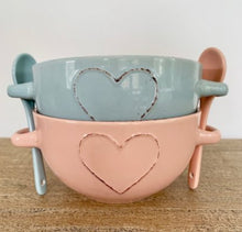 Load image into Gallery viewer, Pink Embossed Bowl with handles
