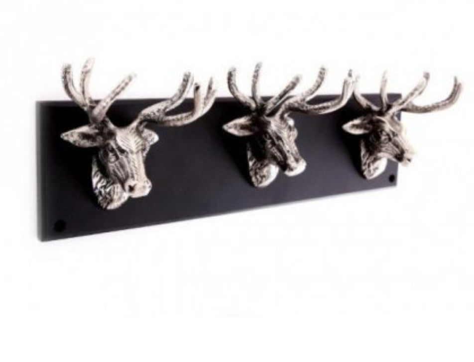 Triple Stag Head Wall Plaque