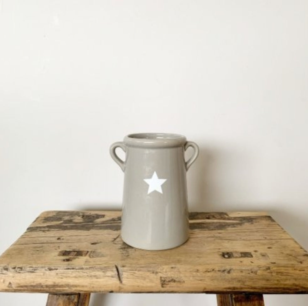 Grey Vase with Star