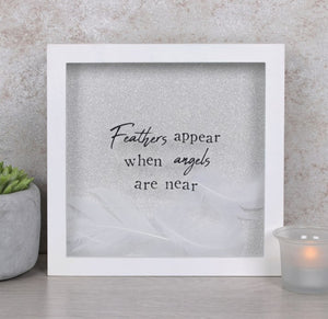 Feathers Appear when Angels are Near Box frame