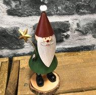 Green Metal Santa