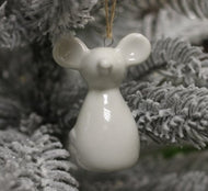 Ceramic Hanging white Mouse