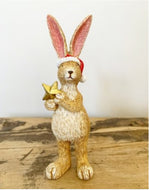 Standing Santa Rabbit with star 🌟