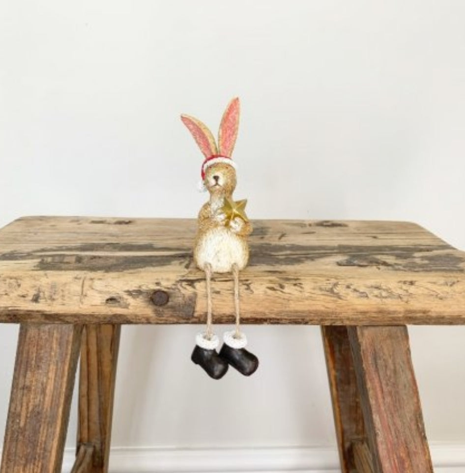 Sitting Santa Rabbit with  Star 🌟