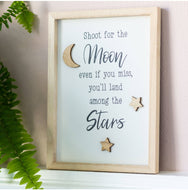Shoot for the Moon wooden Plaque