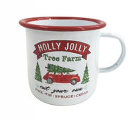 Holly Jolly White Christmas Mug