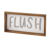 Flush Bathroom sign