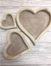 Load image into Gallery viewer, Wooden Heart Trays Set of 3
