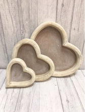 Load image into Gallery viewer, Wooden Heart Trays Set of 3
