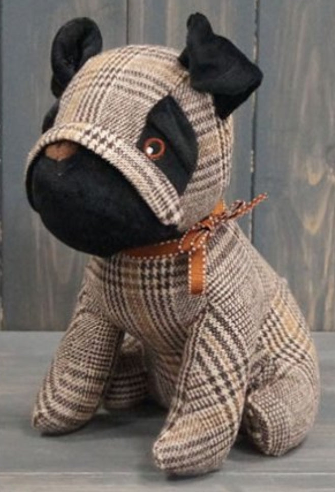 Tartan print Dog Doorstop