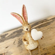 Load image into Gallery viewer, Sitting Bunny with a Heart
