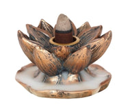 Bronze Lotus Flower Backflow incense Burner