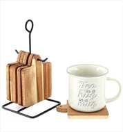 Wooden Hanging Coaster Set