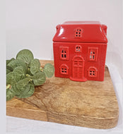 Red Cozy House Wax Burner
