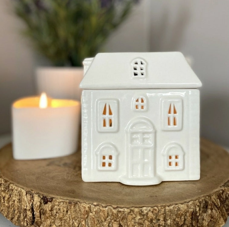 White Cozy home wax Burner