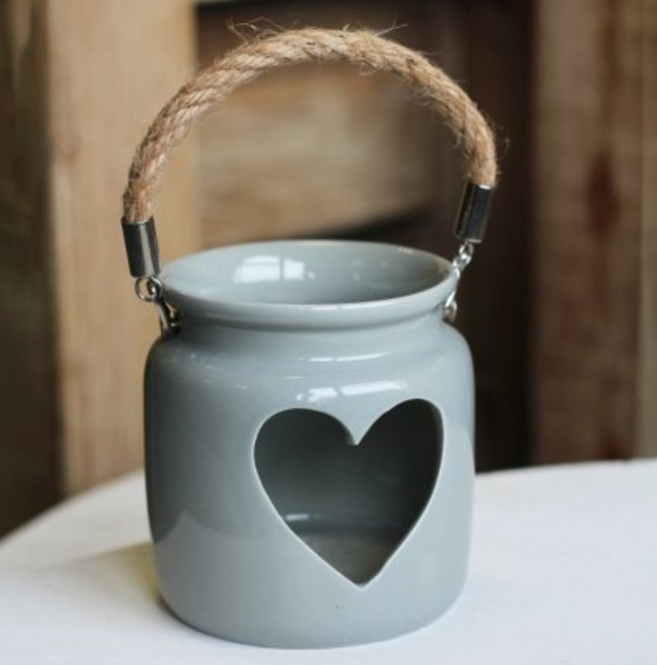 Grey Heart Lantern