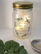 Kiss me LED light up jar