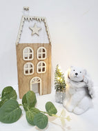 Wooden Christmas House (Square Roof)
