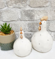 Ceramic Chicken polka Dot (Large)