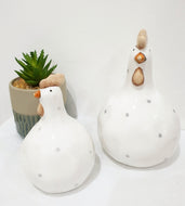 Ceramic Chicken polka Dot (small)
