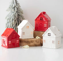 Load image into Gallery viewer, White Gingerbread House Tlight Holder
