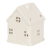 Load image into Gallery viewer, White Gingerbread House Tlight Holder
