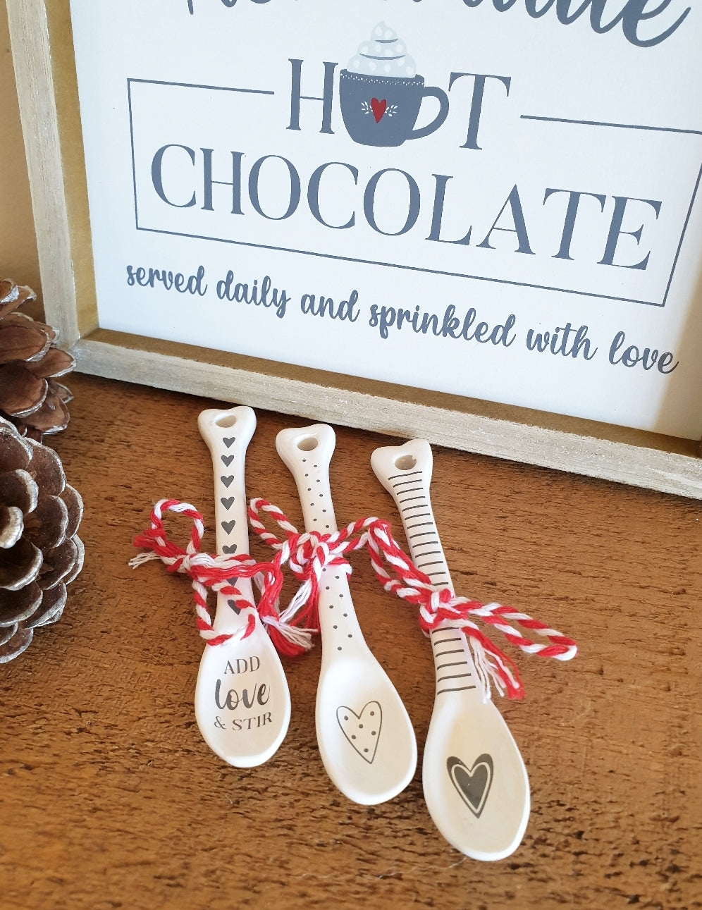 Set of 3 Ceramic Spoons